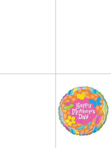 Printable Mother's Day Balloon Cards