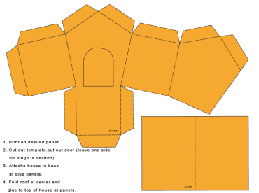 orang house paper crafts