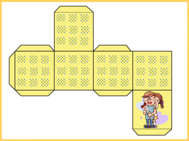 Yellow Box Foldable Craft with Kids' Picture