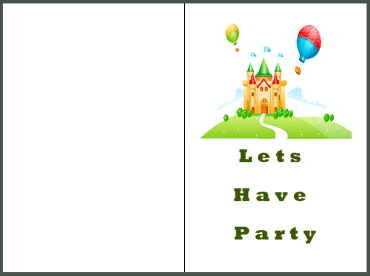 Printable Lets Party Invitations