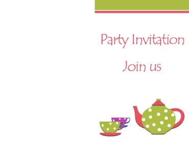 Printable Tea Party Invitation