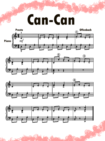 Can-Can Piano Music