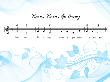 Printable Piano Music Rain Rain Go Away