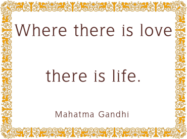 Mahatma Gandhi Floral Border Printable Love Quote