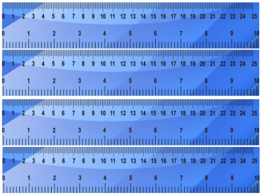 Blue Geometric Pattern Printable Ruler