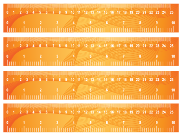 Orange Wavy Ruler Printable Crafts