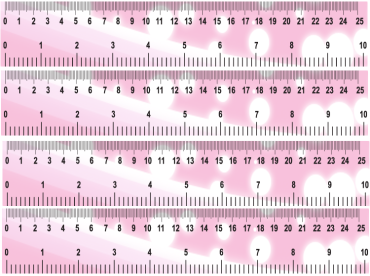 Pink Bubbles Printable Ruler
