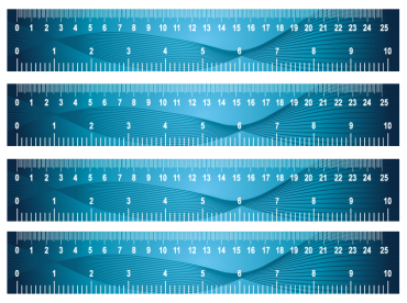 Printable Blue Wavy Rulers