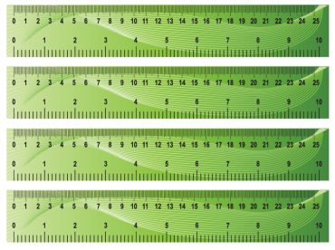 Printable Green Waves Craft Rulers