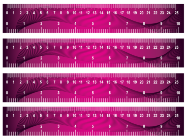 Printable Purple Wave Paper Ruler