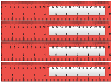 Red Shiny Printable Ruler