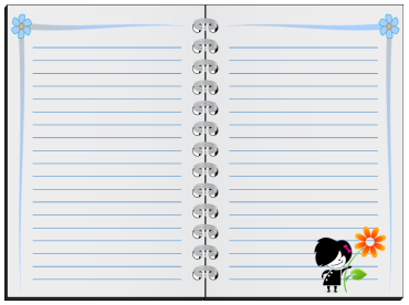 Printable Orange Flower Stationary