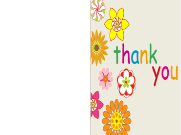 Printable Floral Thank You Cards