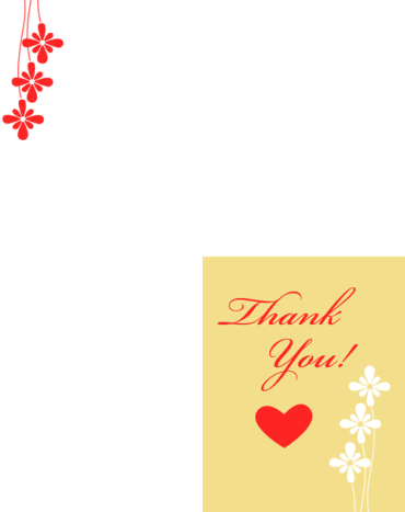 Printable Hearts Thank You Cards
