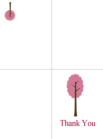 Printable Tree Thank You Cards