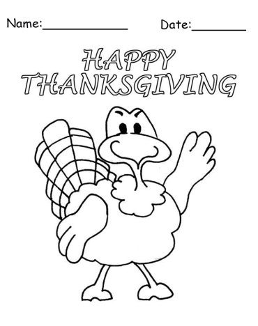 Happy Turkey Printable Thanksgiving Craft