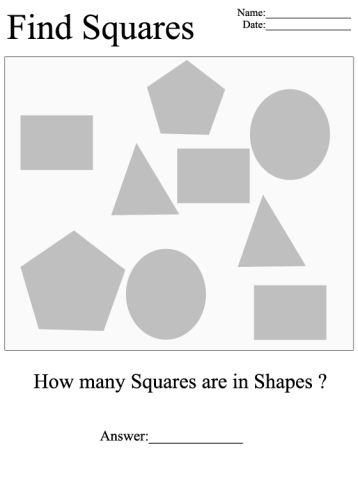 Printable Visual Scanning Shapes Worksheets