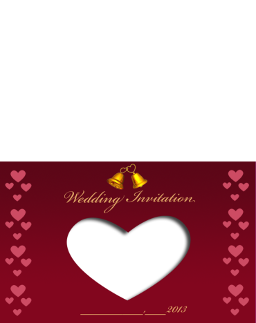 Heart And Bells Wedding Printable Cards