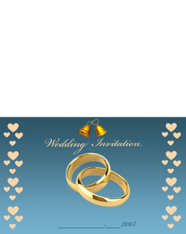 Printable Joined Rings Wedding Invitations