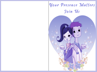 Printable Purple Wedding Invitations