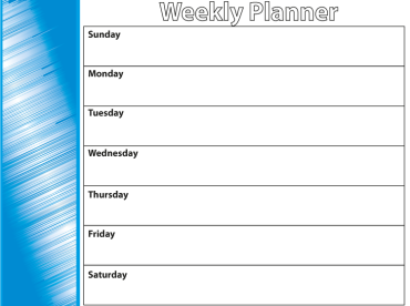 Printable Blue Shade Weekly Calendars