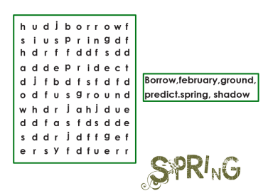 Printable Spring Word Search Puzzles
